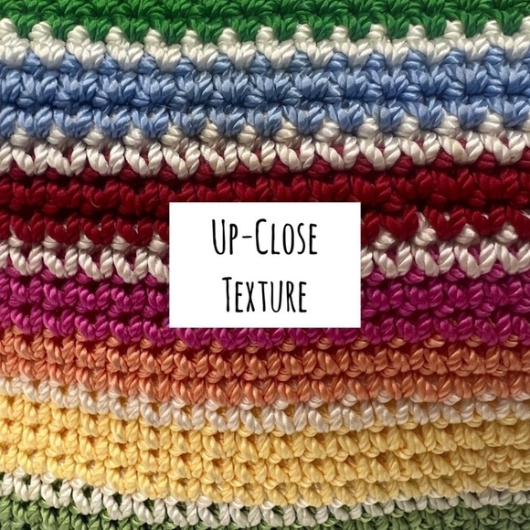 The Sak Crochet Multicolor Rainbow Small Bag Knitted Hobo Hippie Crossbody Purse - Picture 8 of 13